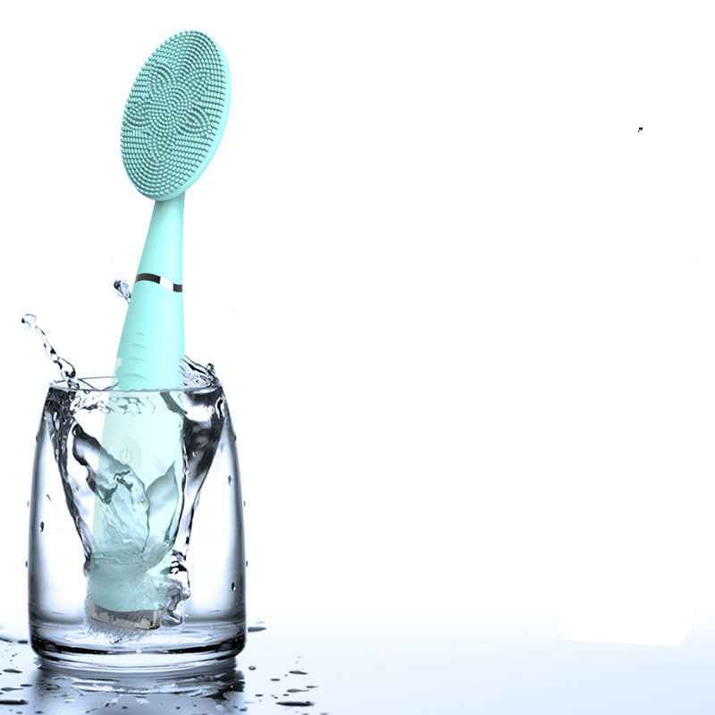 Waterproof Silicone Facial Cleansing Brush | Portable Electric Mini Pore Cleaner & Massager