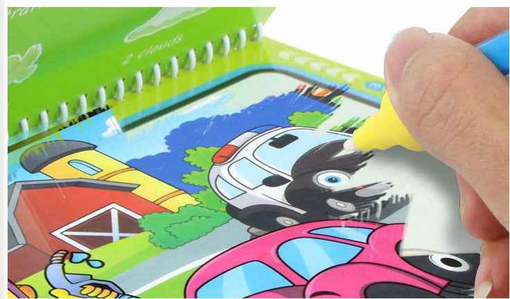 Magic Water Coloring Book 8-Pack | No-Mess Reusable Sketch Book for Children