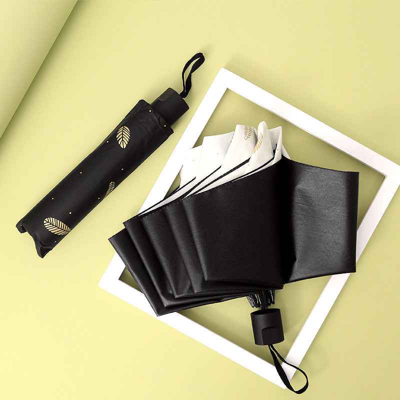 UPF 50+ UV Protection Folding Umbrella | Compact Vinyl Sun Umbrella
