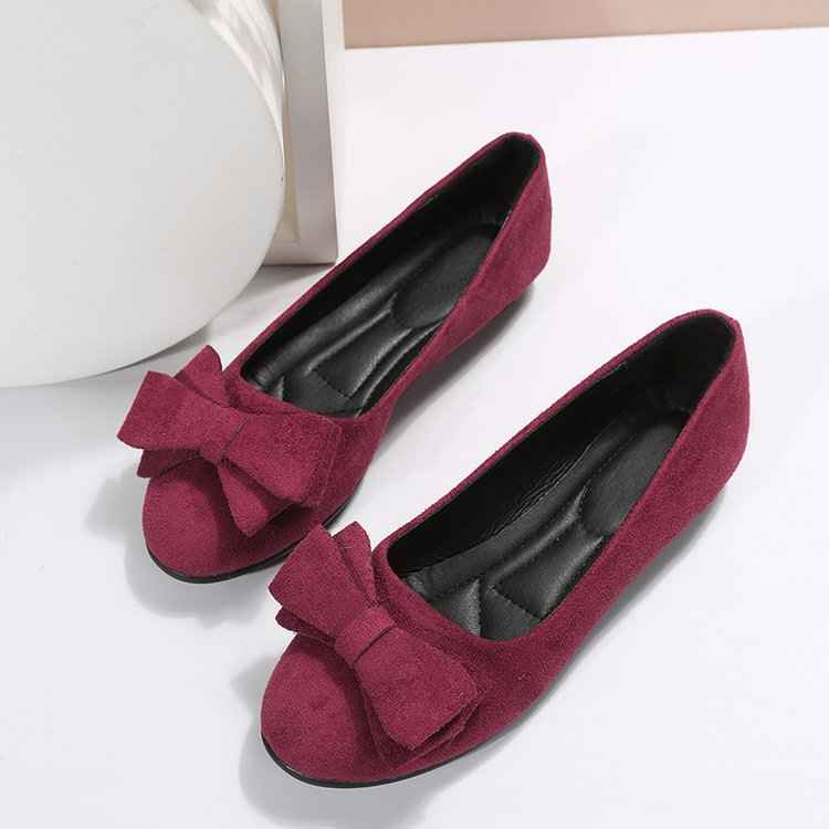 Women's Bowknot Round Toe Ballet Flats - Casual Slip-On Cozy Loafers