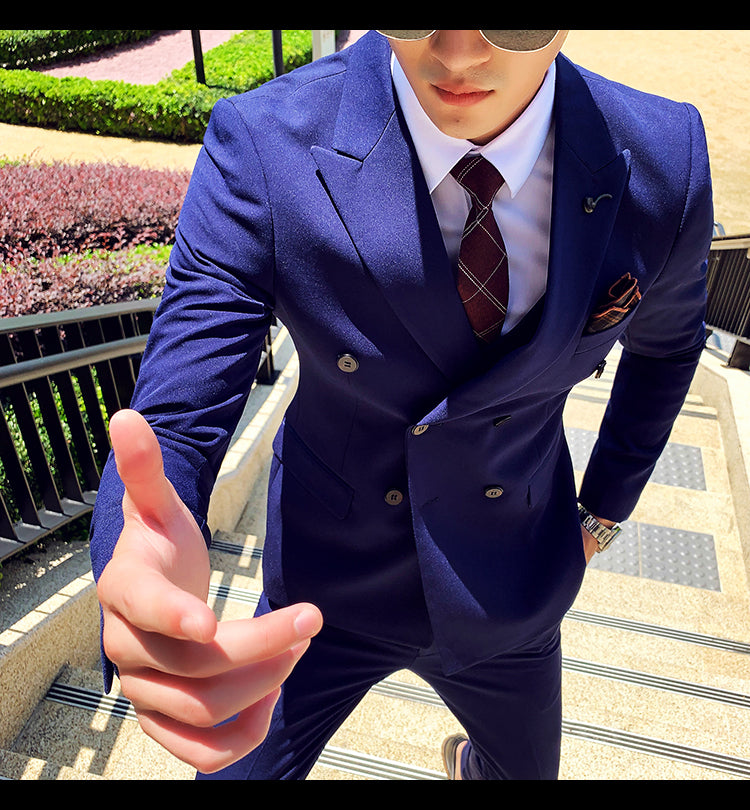 Men's Business Slim Professional Three-piece Men's Suit - Shop NCLC