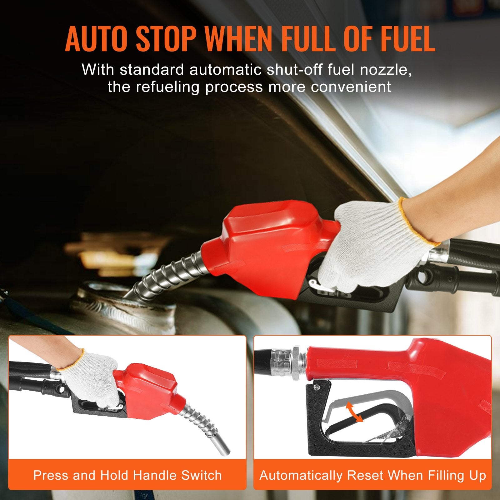 Fuel Transfer Pump 12V 10 GPM 1/4 HP Diesel Pump With Auto Fuel Nozzle and Carrying Case - Shop NCLC