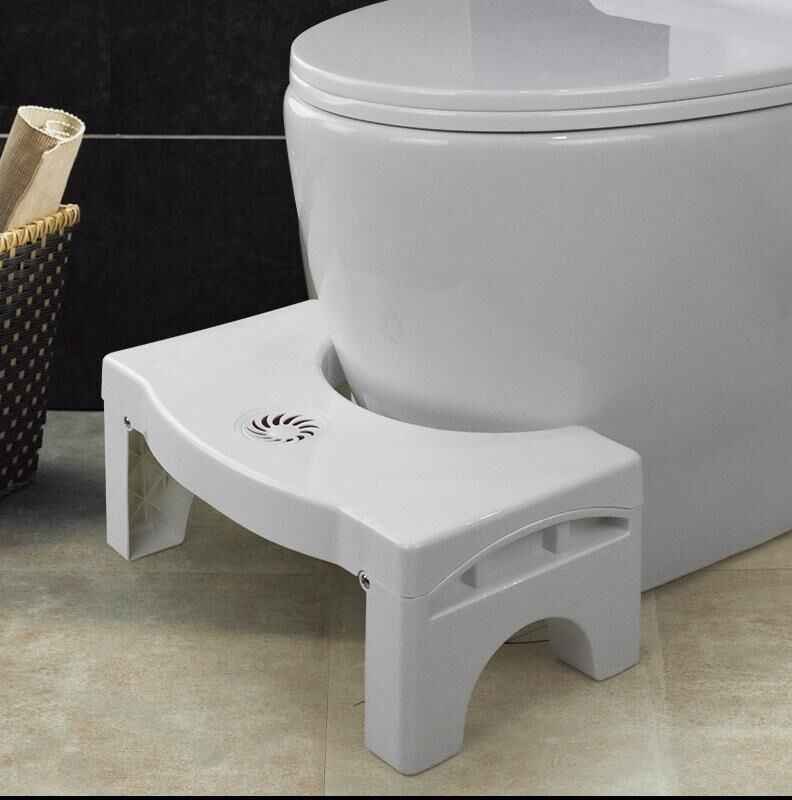 Foldable Plastic Toilet Stool | Compact Ergonomic Step Stool for Bathroom & Potty Aid