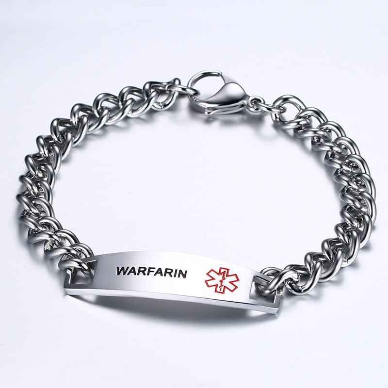 Stainless Steel 12MM Medical ID Alert Bracelet