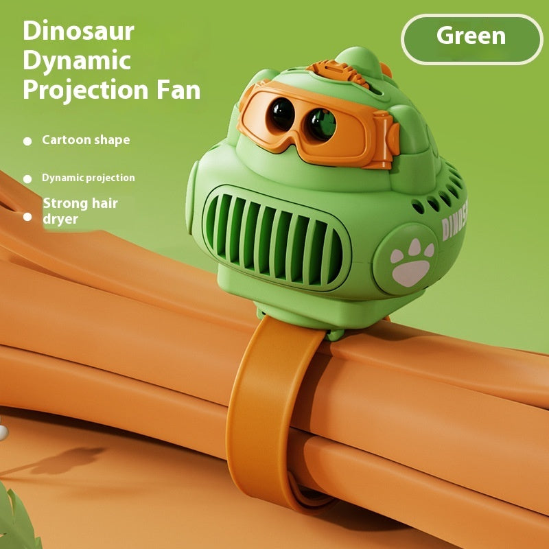 Cute Cartoon Dinosaur Handheld Mini Fan – USB Rechargeable Portable Wrist Fan, 3-Speed Personal Cooling with Stable Base - Shop NCLC