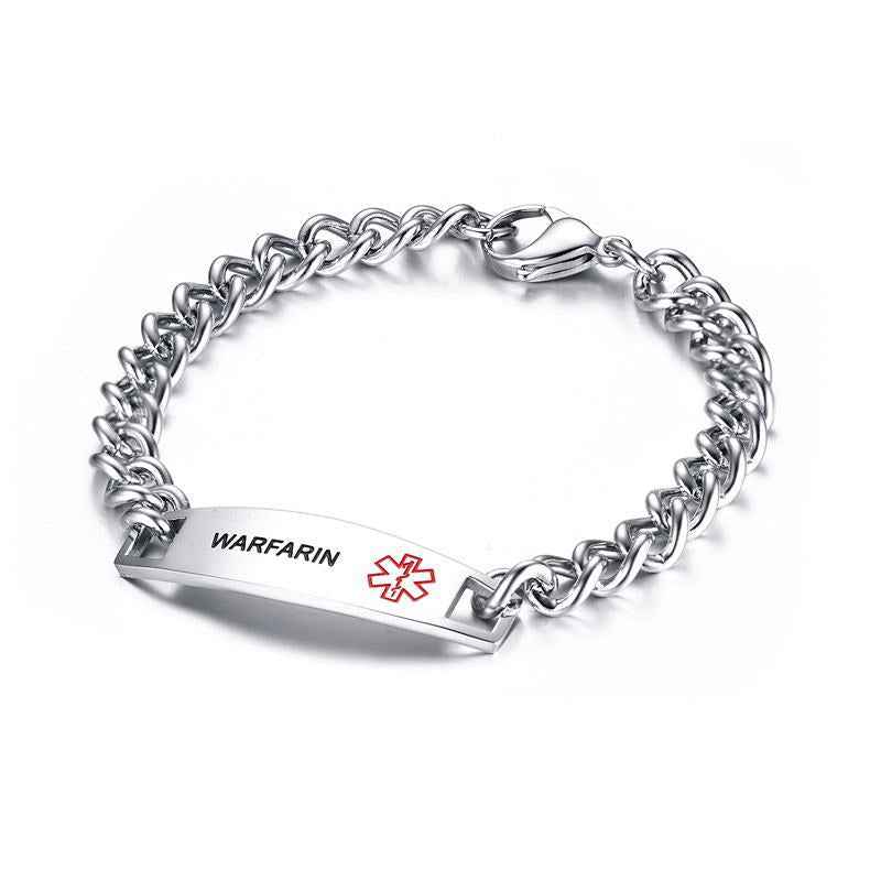 Stainless Steel 12MM Medical ID Alert Bracelet