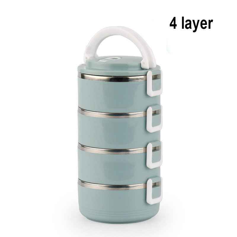Stackable Stainless Steel 2, 3, or 4-Tier Thermal Bento Lunch Box – Insulated Food Container Set with Lunch Bag & Extra Seals