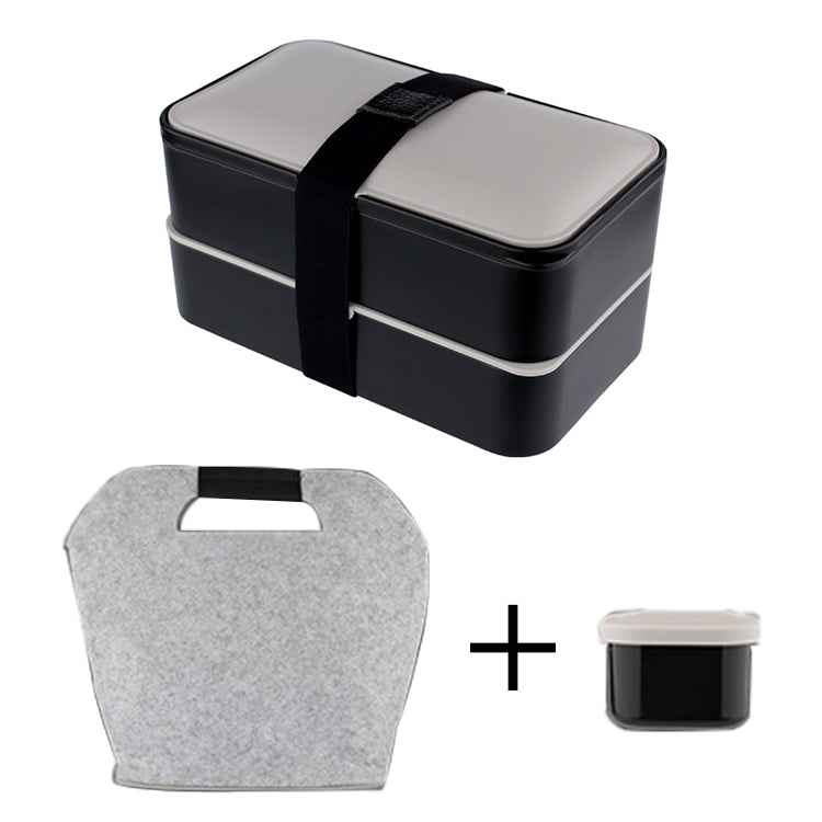 Portable Double Lunch Box | Leakproof Stackable Bento Box & Food Container