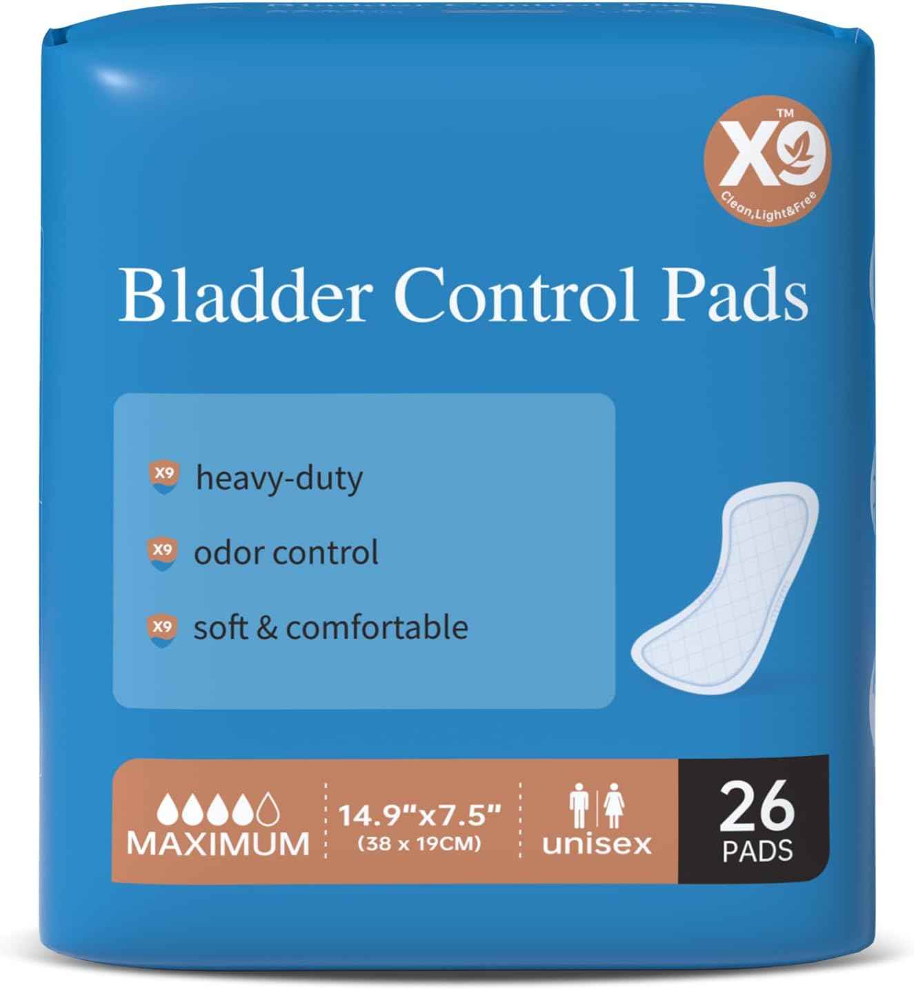 Discreet Bladder Control Pads for Women & Men | Maximum Leak Protection