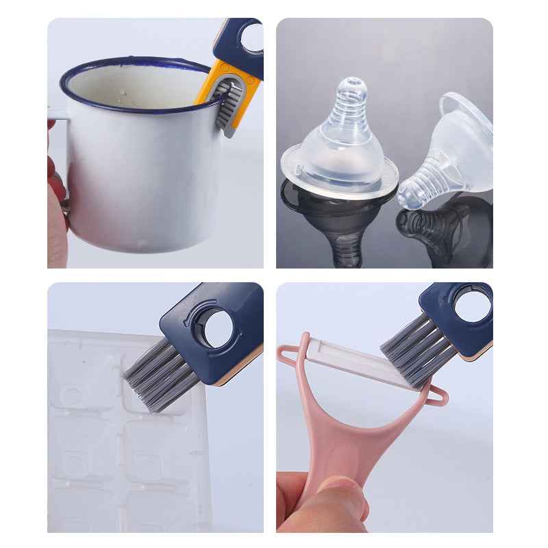 Multifunctional 4-In-1 Cup Lid & Bottle Cleaning Brush | Portable Crevice Detail Cleaner
