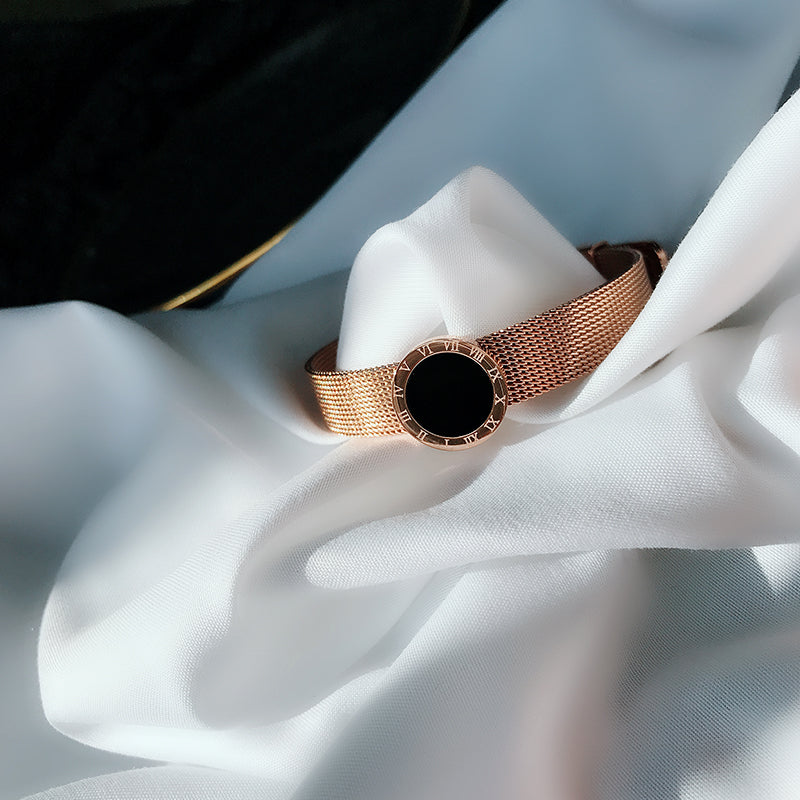 Rose Gold Titanium Steel Bracelet Women's Hand Jewelry - Shop NCLC