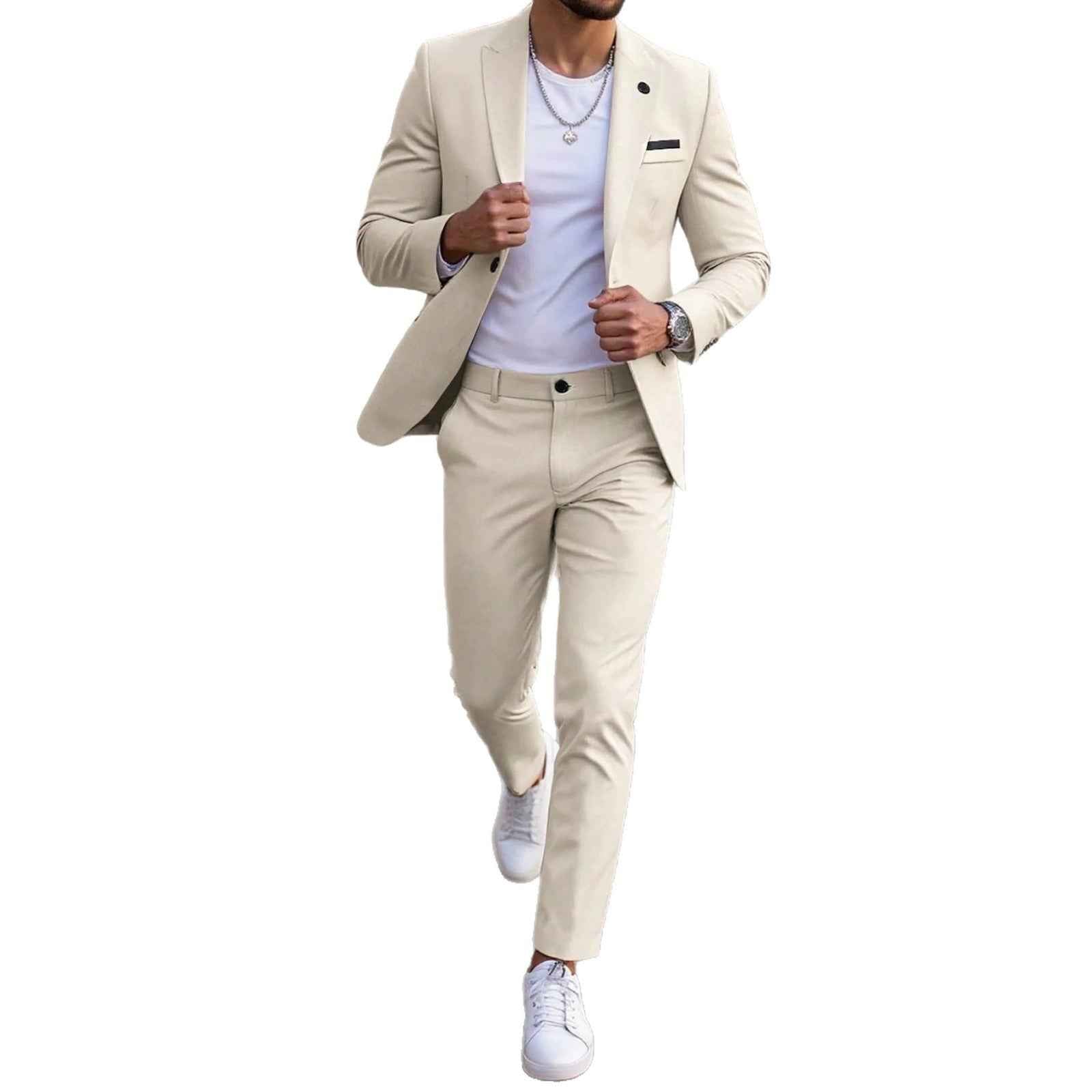 Men's Lightweight Business Evening Suit | Breathable Two-Piece Tailored Fit