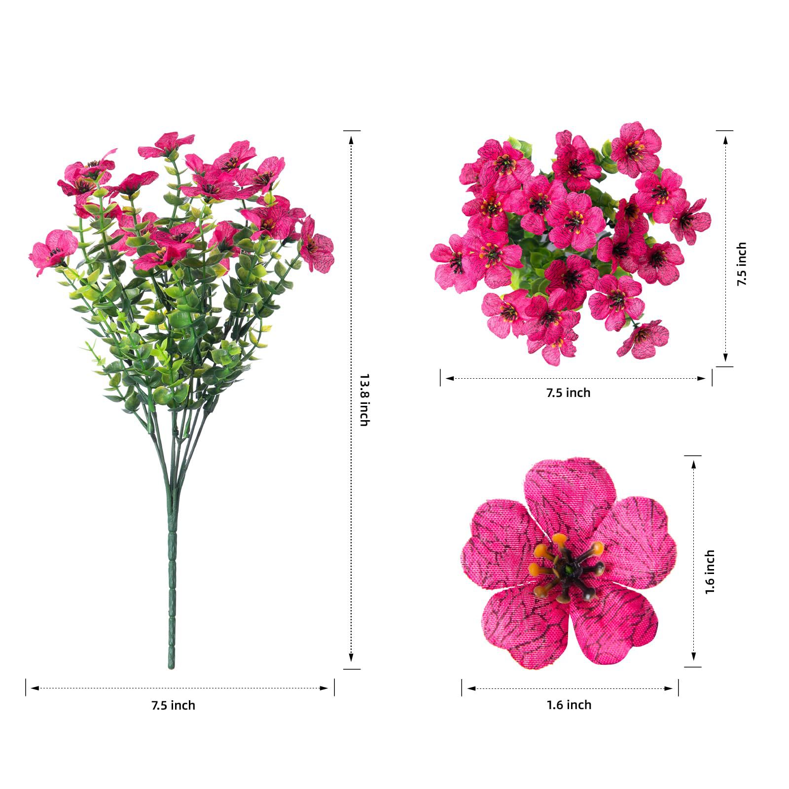Artificial Outdoor UV-resistant Decorative Colorful Fake Flower, Decorative Bouquet for Home Garden Party Wedding Decor, Artificial Flowers Bouquet Green Plant Plastic Flowers - Shop NCLC