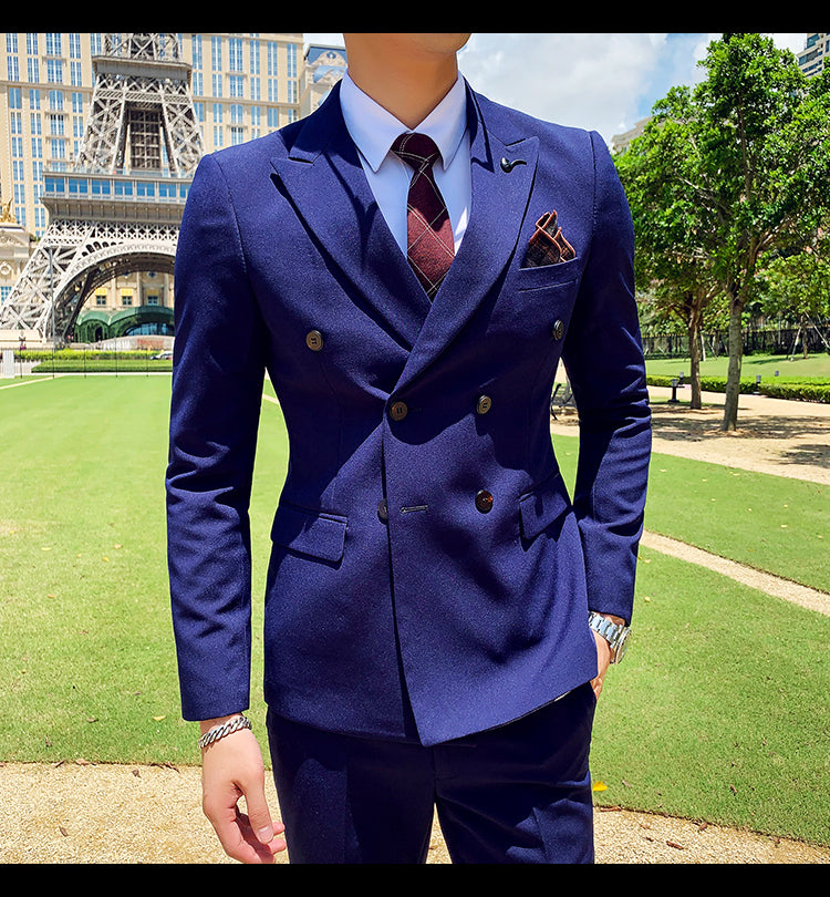 Men's Business Slim Professional Three-piece Men's Suit - Shop NCLC