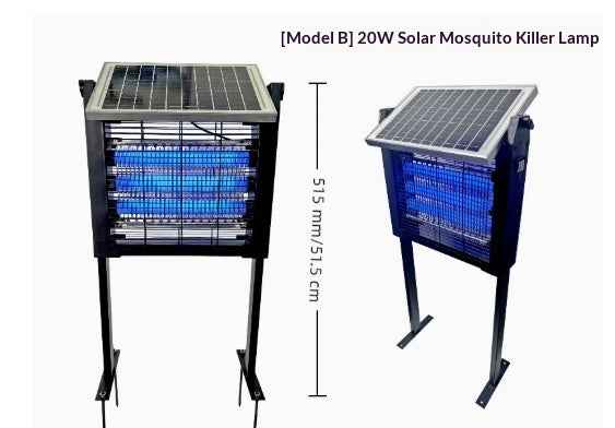 10W / 20W /40W- Solar Mosquito Bug Zapper Lamp Outdoor Waterproof Engineering, Rechargeable Mosquito Zapper with Solar Panel Sensor, Auto ON/Off,  Solar Powered Bug Zapper, Cordless Insect Zap for Patio Yard Garden