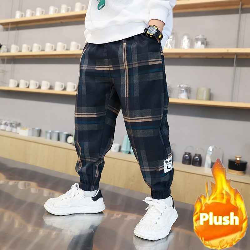 Boys Loose Fit Autumn Sweatpants – Trendy Kids Casual Joggers