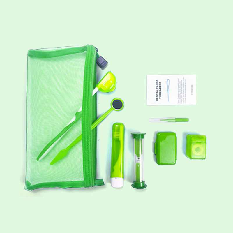 Orthodontic Care Kit - 8-Piece Braces Oral Hygiene & Dental Cleaning Set