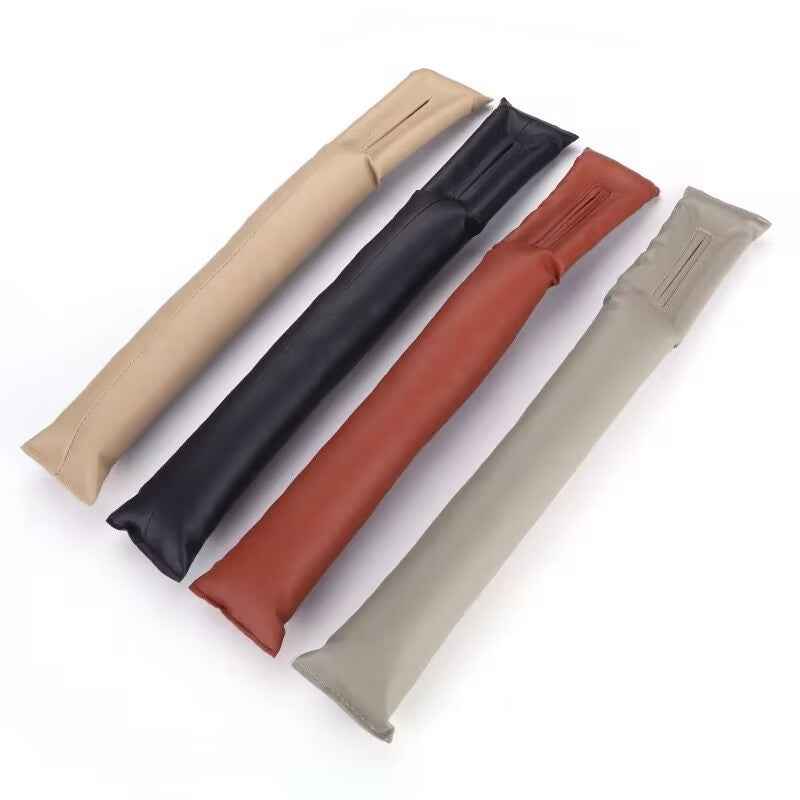 2-Pack Universal Car Seat Gap Filler & Leak-Proof Crevice Blocker - PU Leather Console Organizer