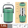 3-Level Heated Electric Lunch Box | 54oz Stainless Steel USB Food Warmer Canister