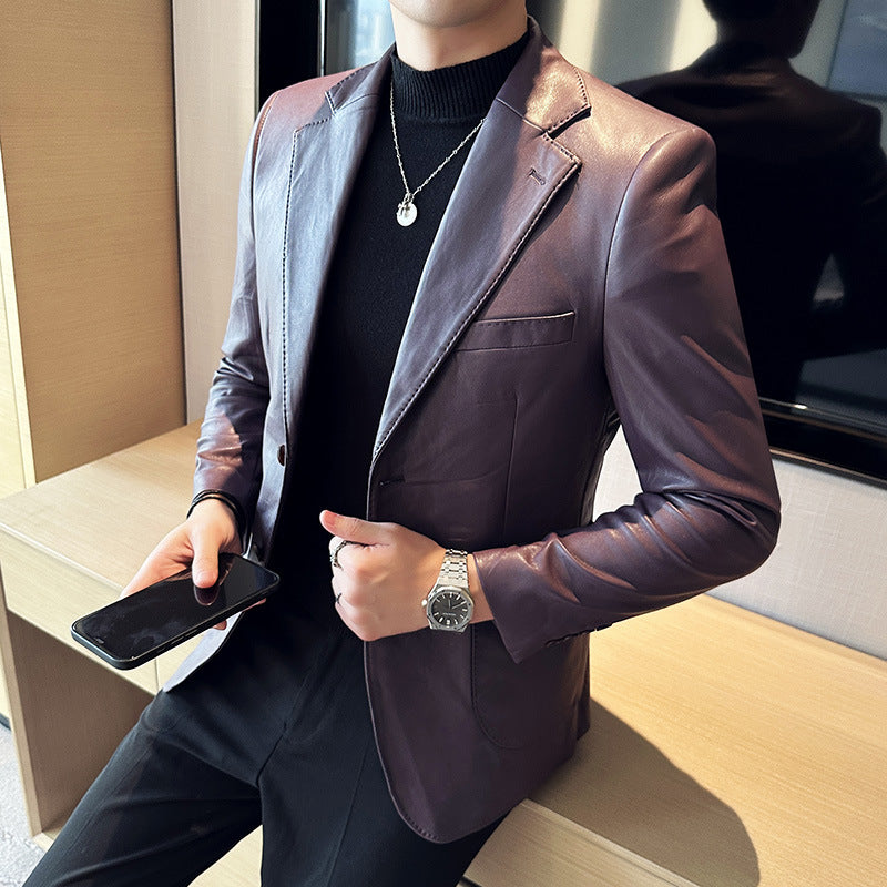 Fashion Solid Color Business Casual Jacket Men - Shop NCLC