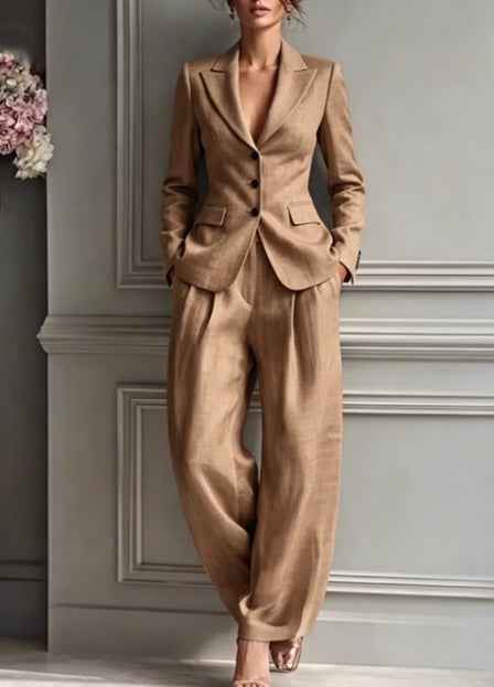 Fashionable Women's Blazer and Wide-Leg Trouser Set | Office to Casual