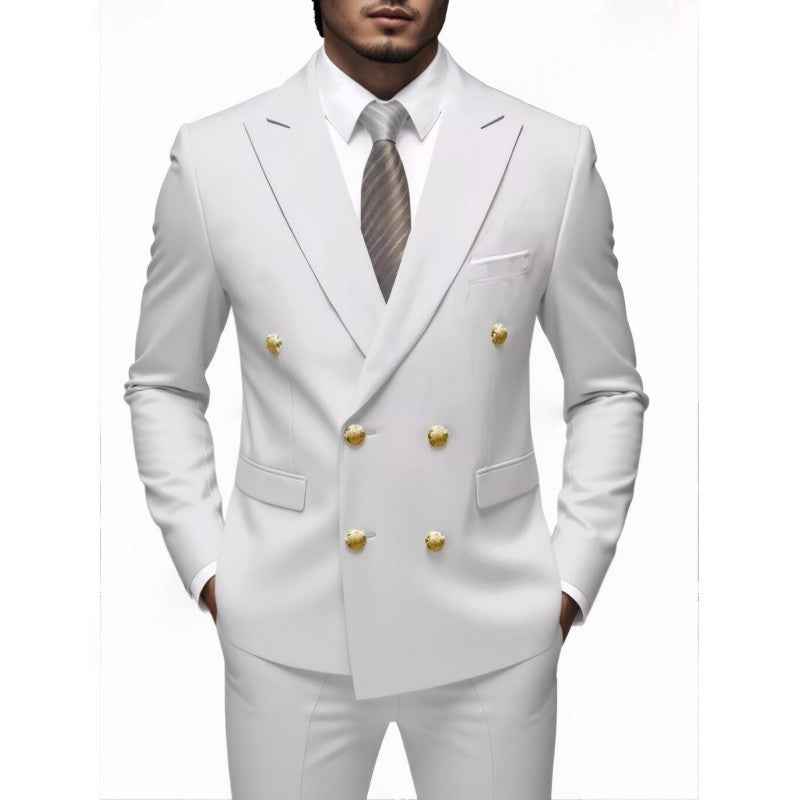 Men's 2-Piece Double-Breasted Fashionable Casual Suit | Modern Tailored Set