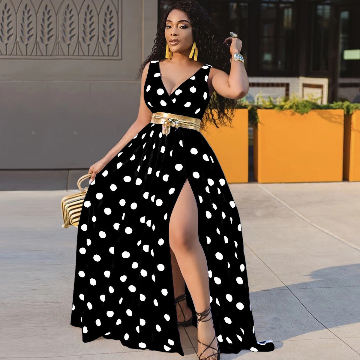Sexy Dresses Women Party Ladies Belt Plus Size Forked Club Dresses - Shop NCLC