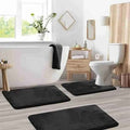 Bathroom Floor Mat Toilet Three-piece Set Coral Fleece Floor Mat