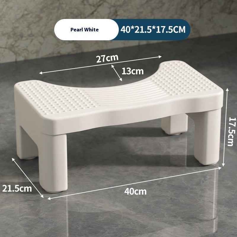Textured Plastic Toilet Squat Stool - Ergonomic Bathroom Potty Pedal for Natural Posture & Better Digestion
