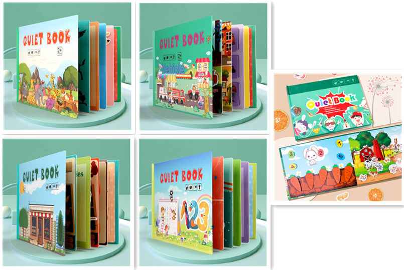 Reusable Sticker Book for Toddlers & Kids – Educational Paste & Play Activity Book for 3-6 Years | Screen-Free Travel Toy