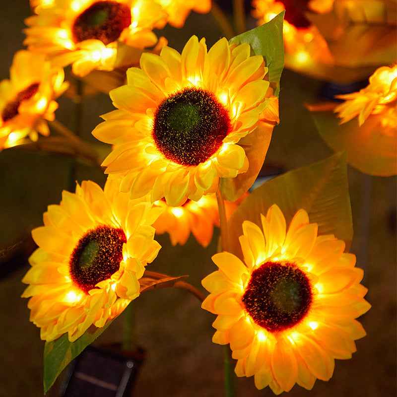 3-Head Sunflower Solar Garden Lights – Waterproof Upgraded LED Solar Powered Outdoor Decorative Stakes for Yard & Patio