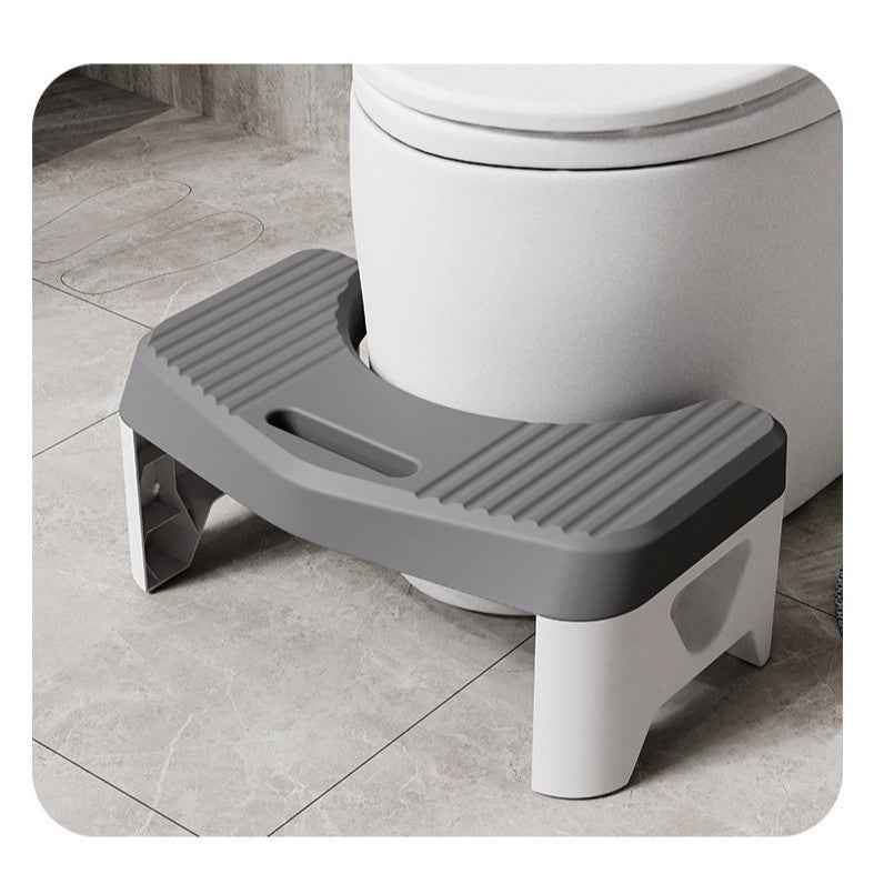 Ergonomic Bathroom Toilet Stool – Non-Slip Footstool for Natural Poop Posture, Colon Health, & Better Bowel Relief (White)