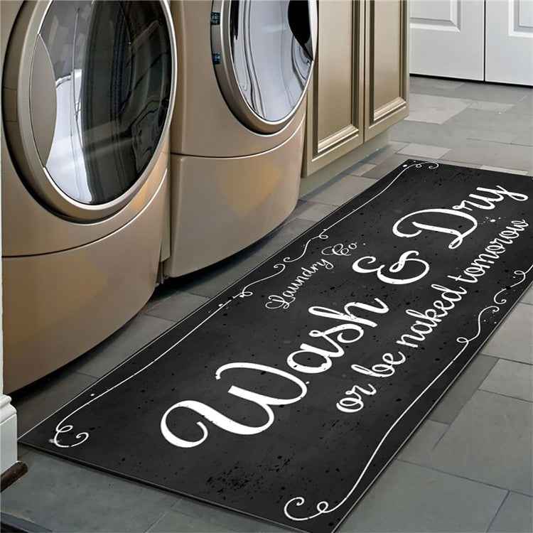 Non-Slip Laundry Room Mat | Washable Floor Rug for Washer & Dryer Area