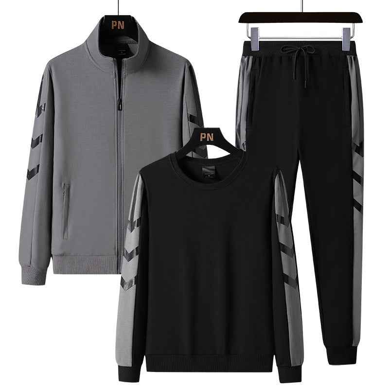 Boys 3-Piece Casual Zip-Up Sports Suit | Comfort Tracksuit Set