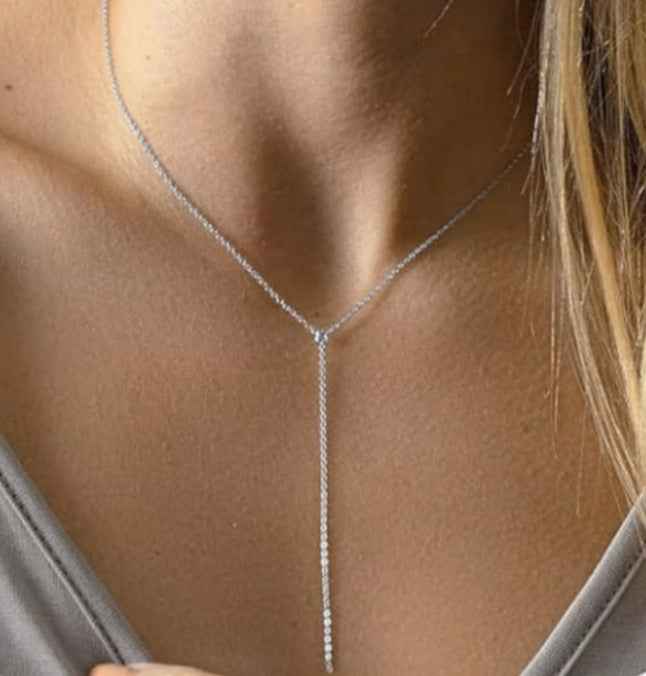 Y-Shaped Beaded Necklace – Gold Layered Jewelry for