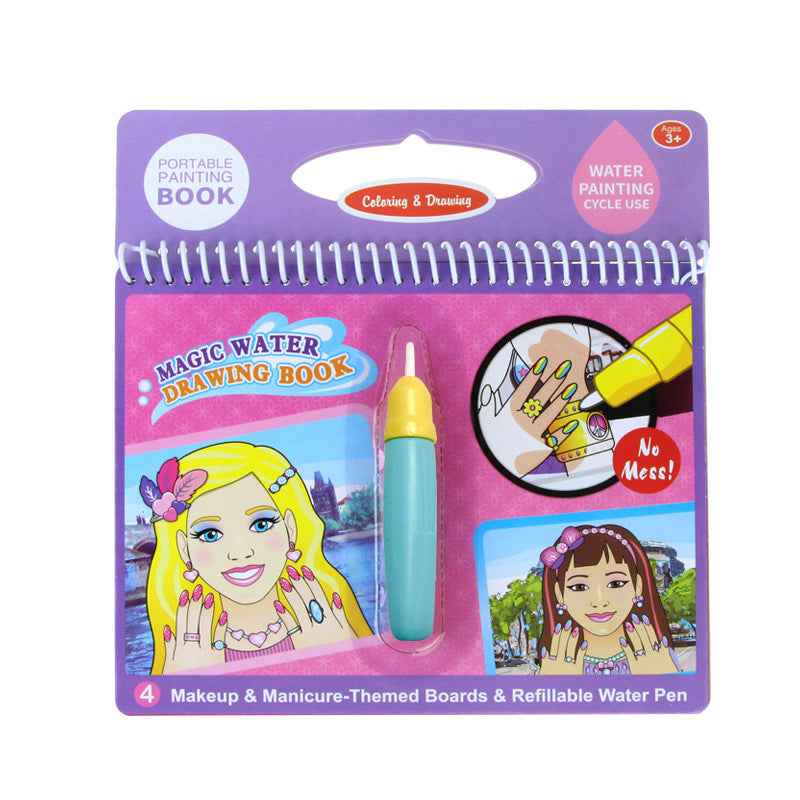 Magic Water Coloring Book 8-Pack | No-Mess Reusable Sketch Book for Children
