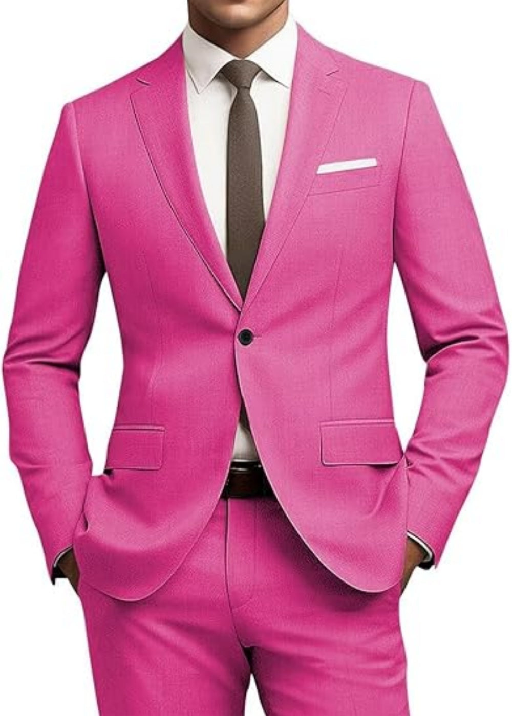 Men's Versatile Solid Color Business Jacket Long Pants Set - Shop NCLC