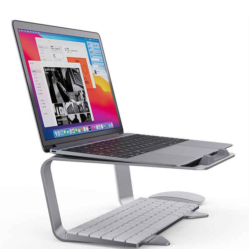Adjustable Aluminum Laptop Stand – Foldable, Ergonomic & Universal Desktop Riser
