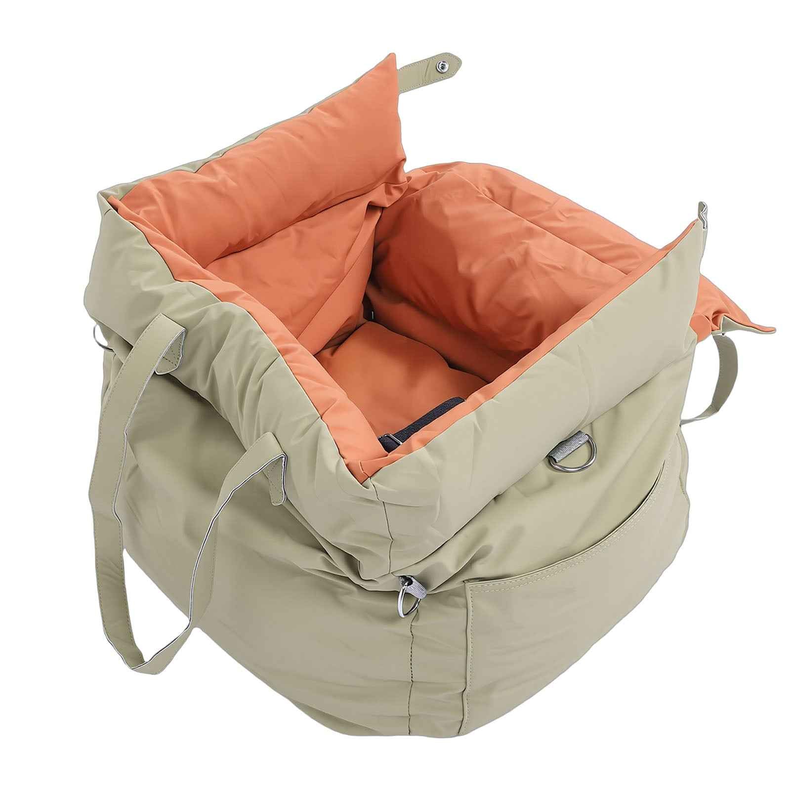 Detachable Car Pet Bed | Waterproof Travel Dog Car Seat with Safety Harness | Washable