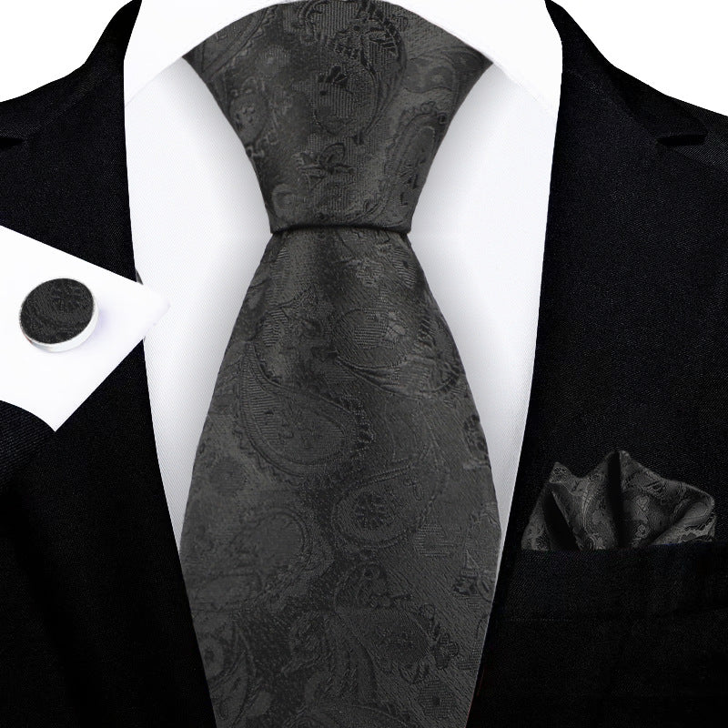 Jacquard-embroidered Cashew Flower Tie - Shop NCLC