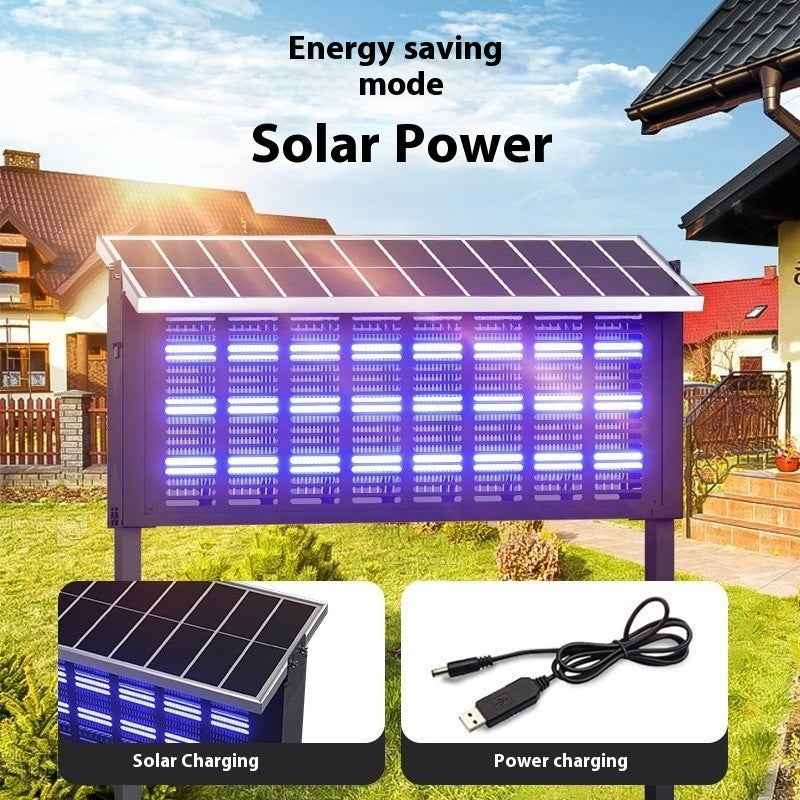 10W / 20W /40W- Solar Mosquito Bug Zapper Lamp Outdoor Waterproof Engineering, Rechargeable Mosquito Zapper with Solar Panel Sensor, Auto ON/Off,  Solar Powered Bug Zapper, Cordless Insect Zap for Patio Yard Garden