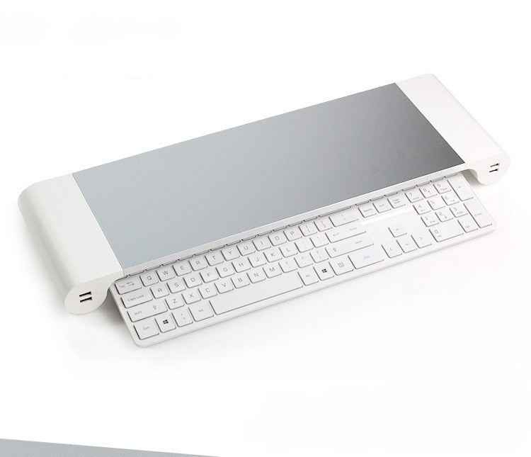 Ergonomic Desktop Computer Monitor Stand – Adjustable Height Riser for Laptop, iMac, and PC with Storage Desk Organizer