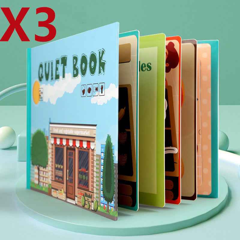 Reusable Sticker Book for Toddlers & Kids – Educational Paste & Play Activity Book for 3-6 Years | Screen-Free Travel Toy