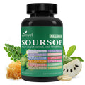 Soursop Supplement Containing 20 Herbal Extracts Including Seaweed, Lion's Mane Mushroom, Turmeric, Black Seed Oil, Oregano, And Mullein, Promoting Overall Health. Vegan, 60 Capsules.