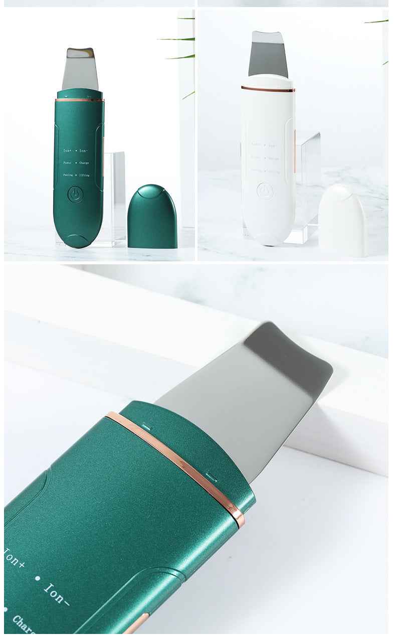Ultrasonic Skin Scrubber & Facial Spatula | Deep Cleansing & Exfoliating Tool