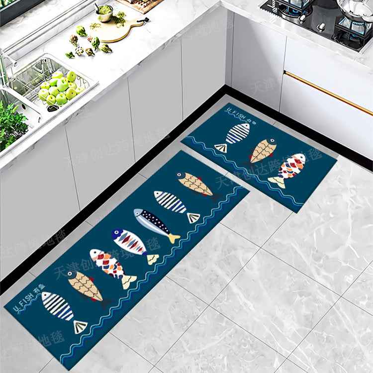 2-Piece Anti-Fatigue Kitchen Floor Mat Set – Cushioned, Waterproof & Non-Slip Stripe Standing Rugs for Home