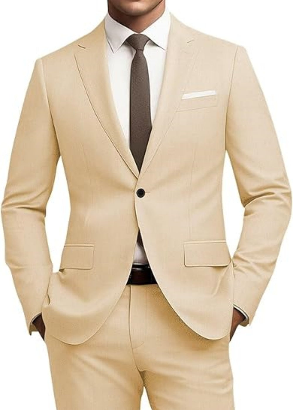 Men's Versatile Solid Color Business Jacket Long Pants Set - Shop NCLC