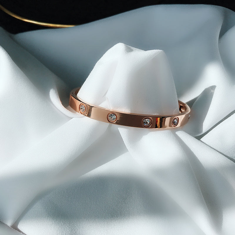 Rose Gold Titanium Steel Bracelet Women's Hand Jewelry - Shop NCLC