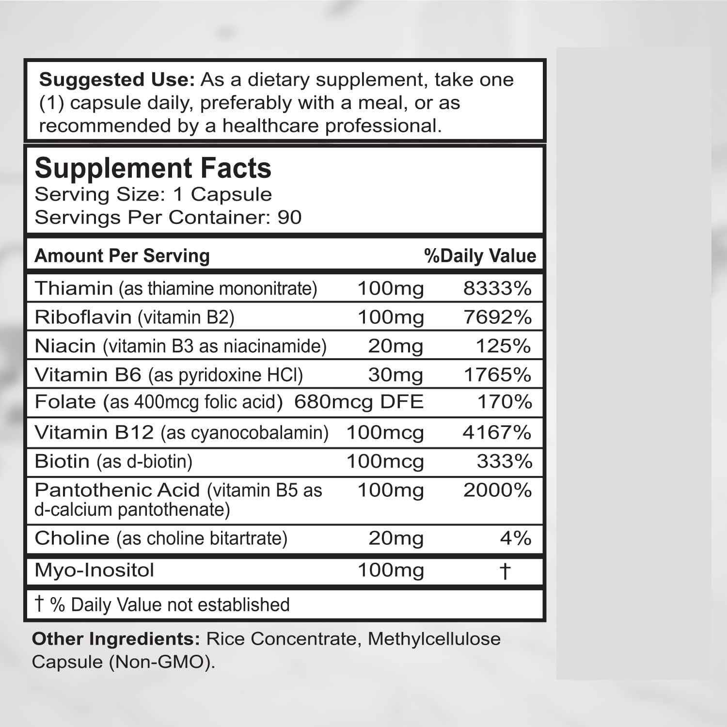 Premium Vitamin B Complex Capsules – Energy & Metabolism Support