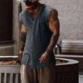 Men's Solid Color Short Sleeve Casual Sleeveless - Shop NCLC